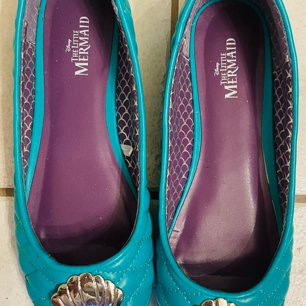 Disney The Little Mermaid Ariel Turquoise and Purple Flats